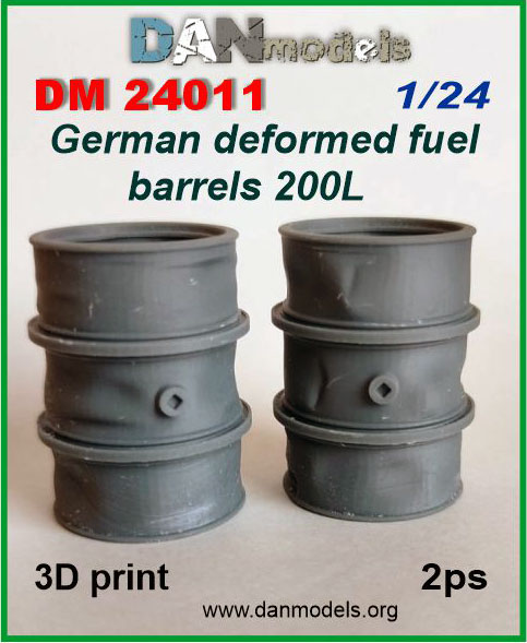DM 24011 German deformed fuel barrels. 200L. 1\24